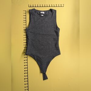 Aritzia Gray Sleeveless Bodysuit